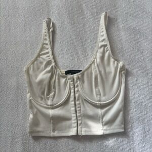 Forever 21 white underwire corset crop top